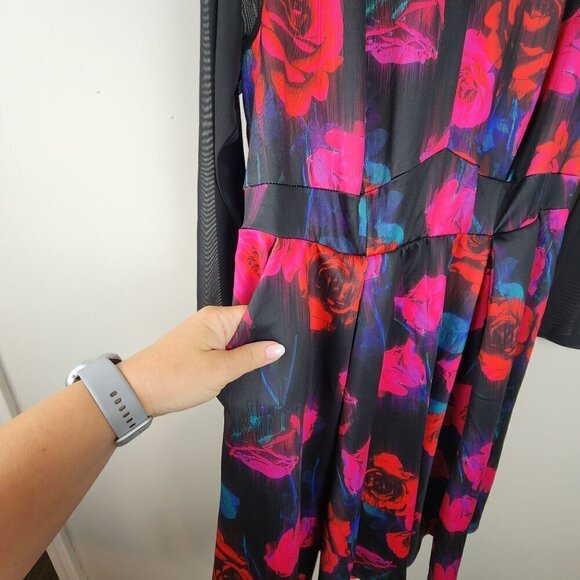 Torrid Black and Pink Floral Dress - Picture 9 of 14